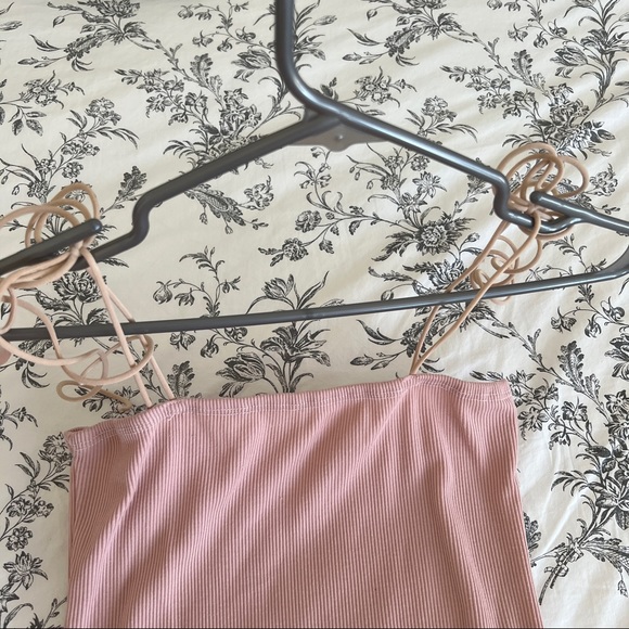 Light Pink One Piece Mini Dress - Picture 3 of 4